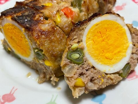 彩り野菜と豚肉のミートローフ